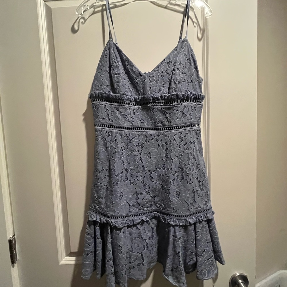 Keepsake Blue Lace mini dress